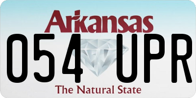AR license plate 054UPR