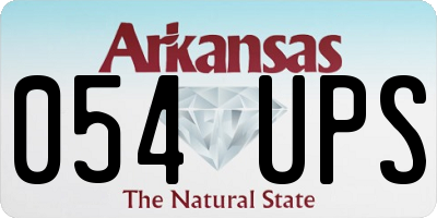 AR license plate 054UPS
