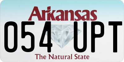 AR license plate 054UPT