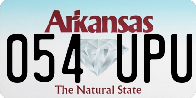 AR license plate 054UPU