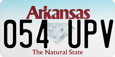 AR license plate 054UPV