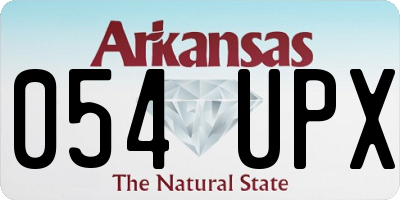 AR license plate 054UPX