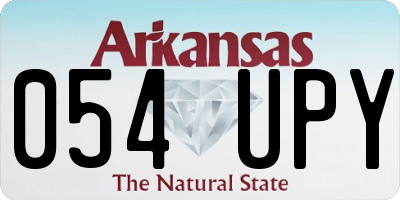 AR license plate 054UPY