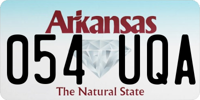 AR license plate 054UQA