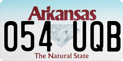 AR license plate 054UQB