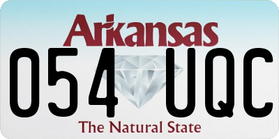 AR license plate 054UQC
