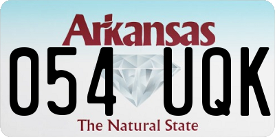 AR license plate 054UQK