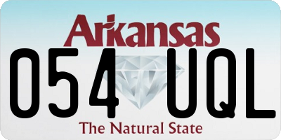 AR license plate 054UQL