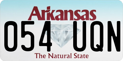 AR license plate 054UQN