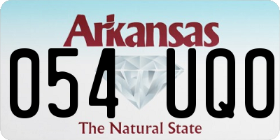 AR license plate 054UQO