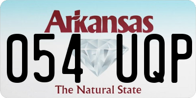 AR license plate 054UQP
