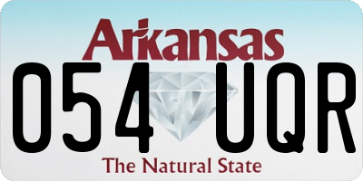 AR license plate 054UQR
