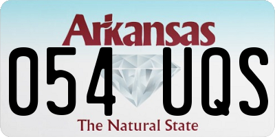AR license plate 054UQS