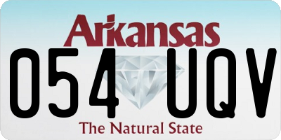 AR license plate 054UQV
