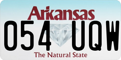 AR license plate 054UQW