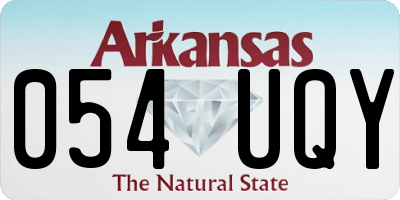 AR license plate 054UQY