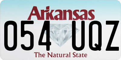 AR license plate 054UQZ