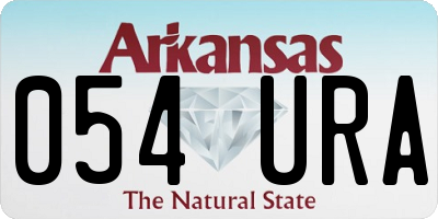 AR license plate 054URA