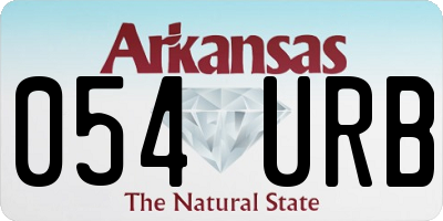 AR license plate 054URB