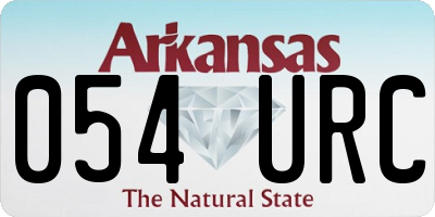 AR license plate 054URC