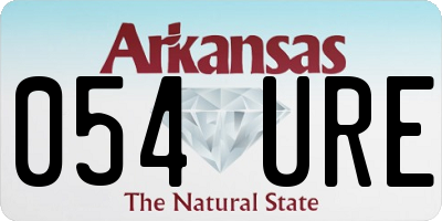 AR license plate 054URE