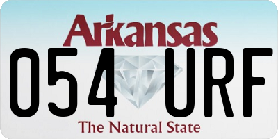 AR license plate 054URF