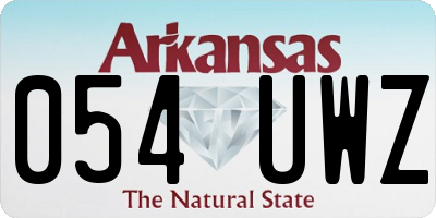 AR license plate 054UWZ