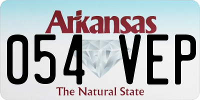 AR license plate 054VEP