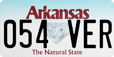 AR license plate 054VER