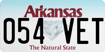 AR license plate 054VET