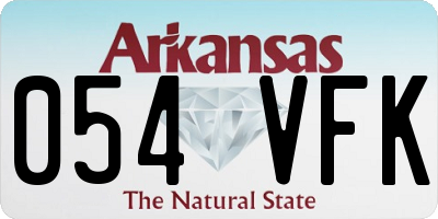 AR license plate 054VFK