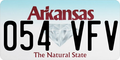 AR license plate 054VFV