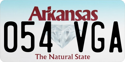 AR license plate 054VGA