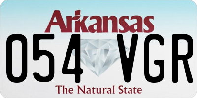 AR license plate 054VGR