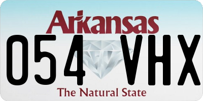 AR license plate 054VHX