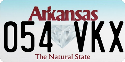 AR license plate 054VKX