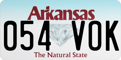 AR license plate 054VOK