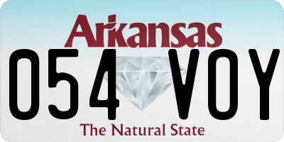 AR license plate 054VOY