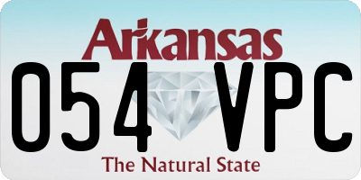 AR license plate 054VPC