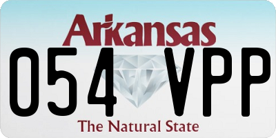 AR license plate 054VPP