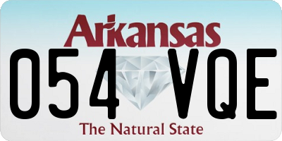 AR license plate 054VQE