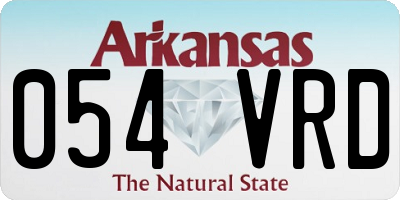 AR license plate 054VRD