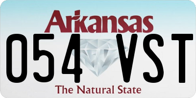 AR license plate 054VST