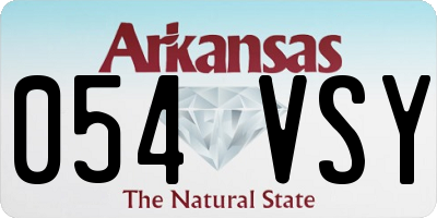 AR license plate 054VSY