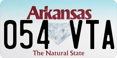AR license plate 054VTA