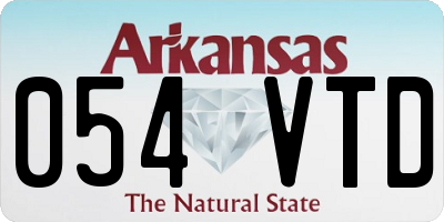 AR license plate 054VTD