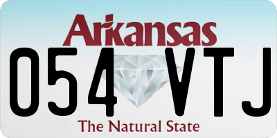 AR license plate 054VTJ