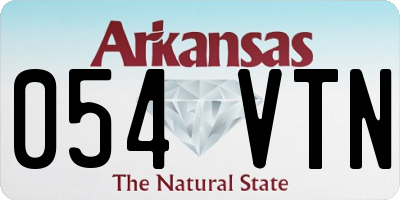 AR license plate 054VTN