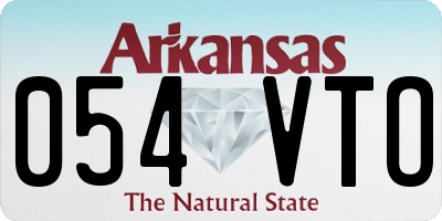 AR license plate 054VTO