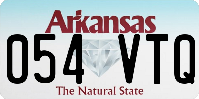 AR license plate 054VTQ
